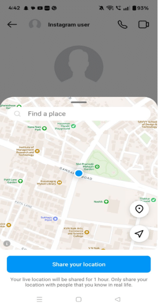 Direct Message Location Sharing Direct Message Location Sharing