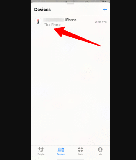 Select the iPhone you want to monitor from the list Select the iPhone you want to monitor from the list