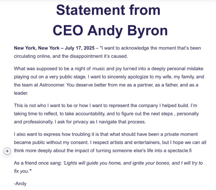 andy statement andy statement