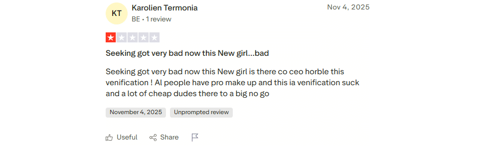 Trustpilot reviewer, Karolien Termonia